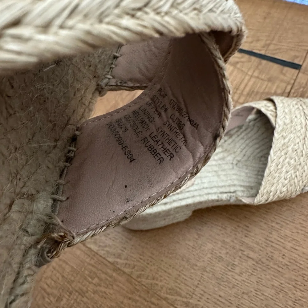 J Crew Made-in-Spain block-heel espadrilles raffia Size 11 - Picture 6 of 7